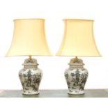 A pair of table lamps,