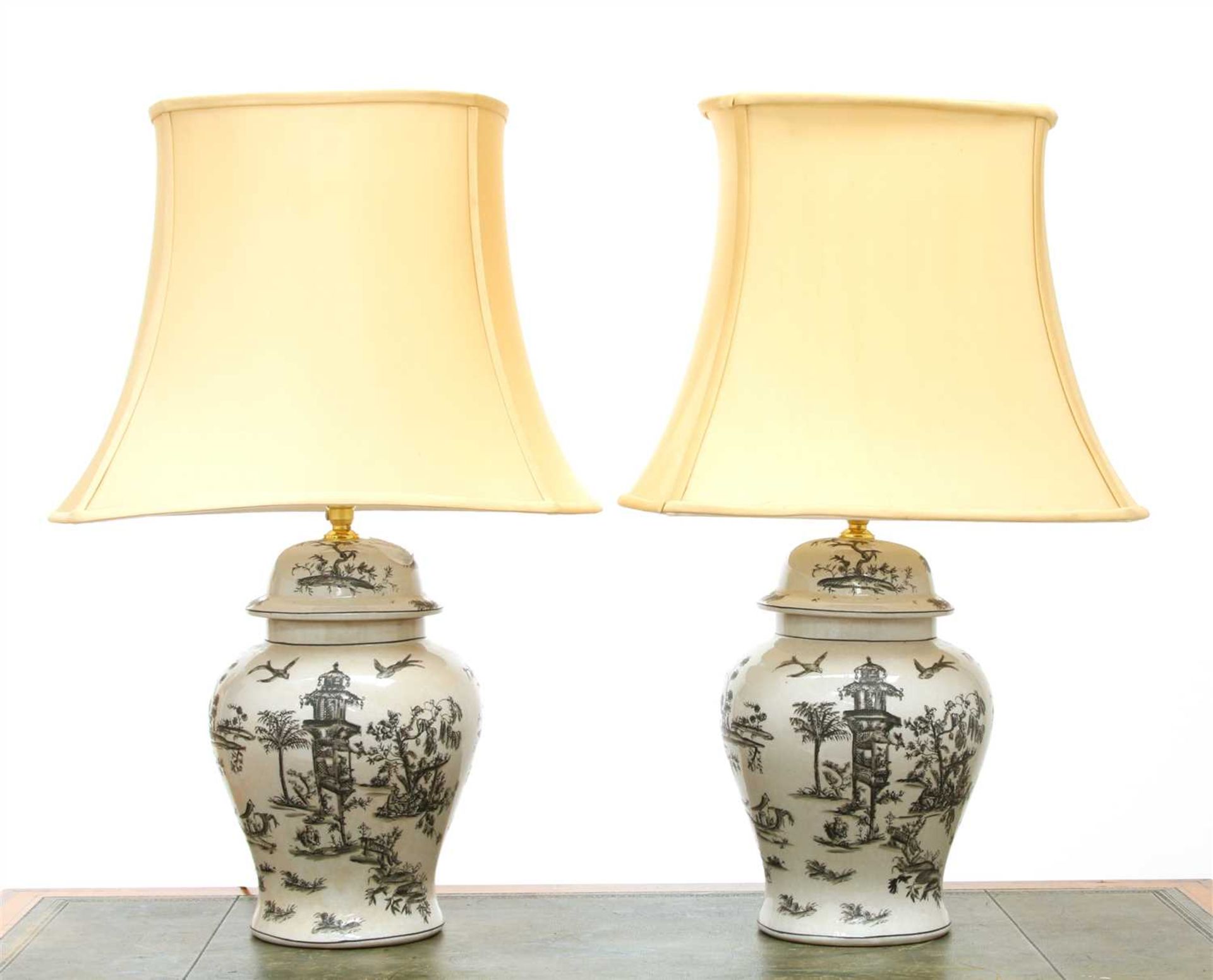 A pair of table lamps,