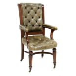 A mahogany library chair,