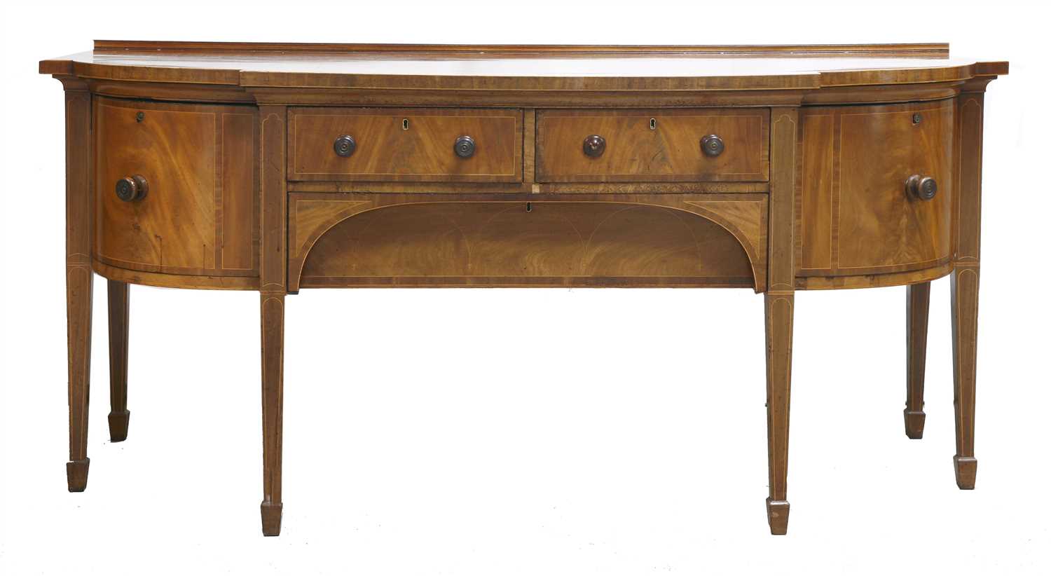 A George III bow front sideboard,