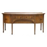 A George III bow front sideboard,