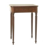 An early Victorian mahogany side table,