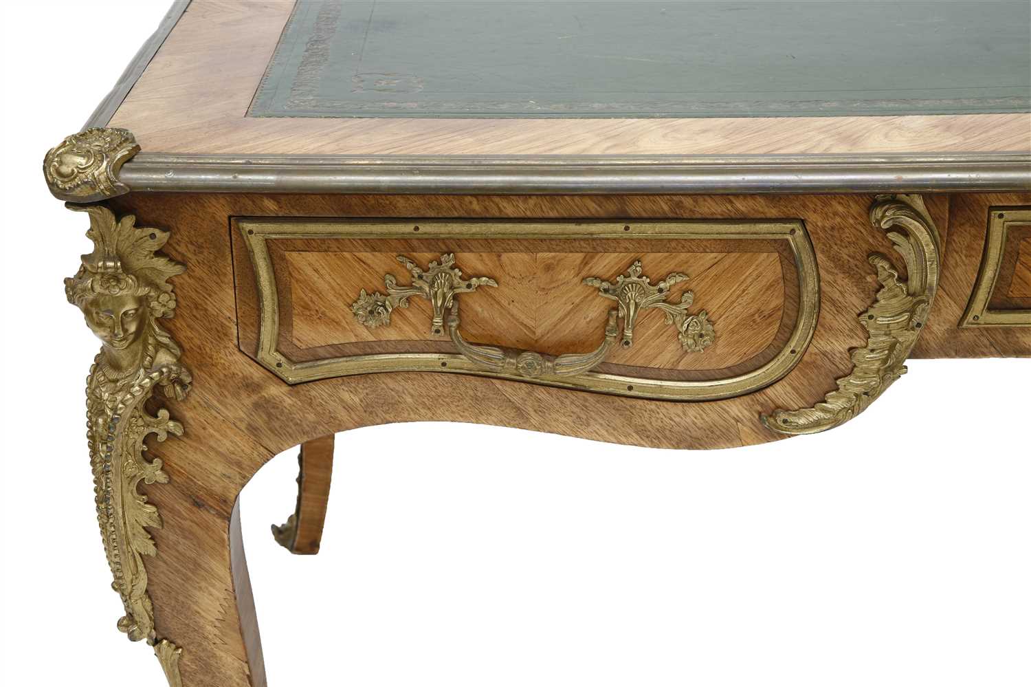 A French kingwood bureau plat, - Image 3 of 3