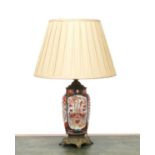 An Imari vase table lamp,