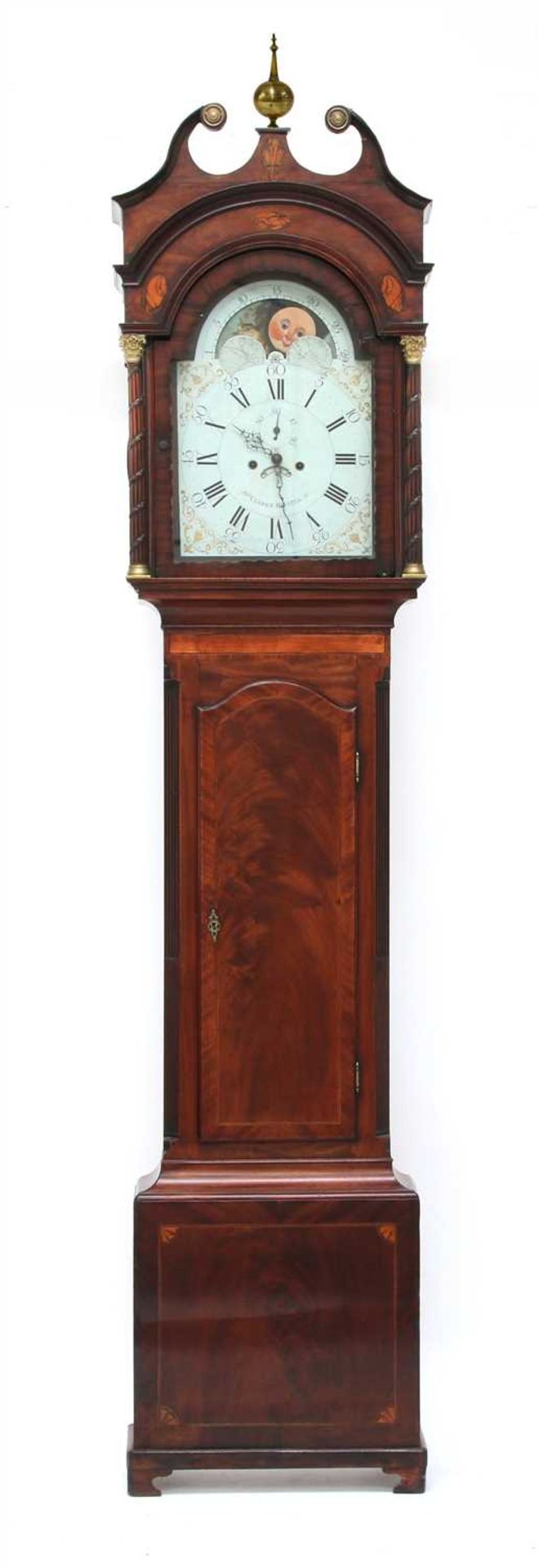 A strung mahogany eight day longcase clock,