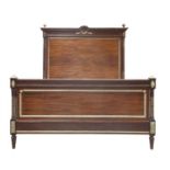 A French mahogany and gilt-mounted double bed,