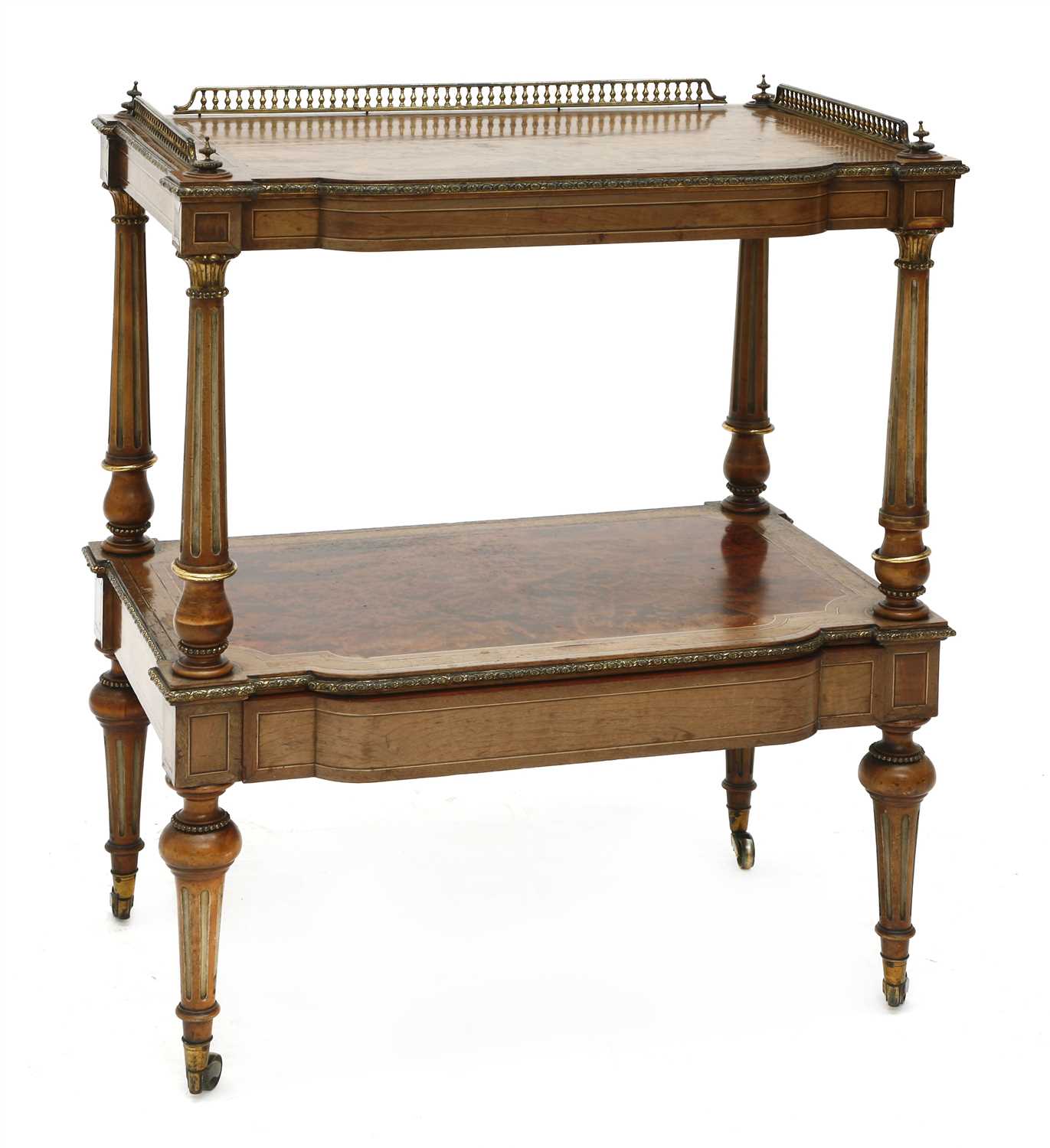 A Victorian two-tier étagère,