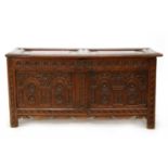 An oak coffer,