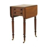 An early Victorian mahogany worktable,