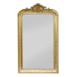 A Victorian giltwood wall mirror,