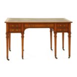 An Howard & Sons satinwood writing table,