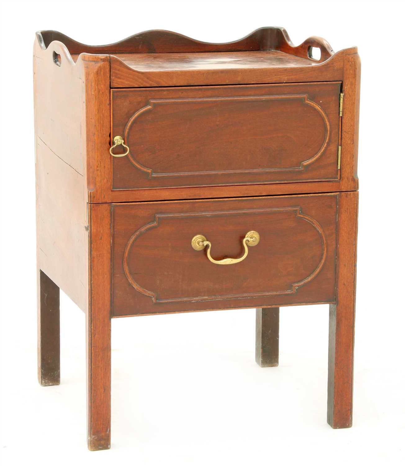 A Chippendale period mahogany night commode,