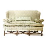 A Continental three-seater settee,