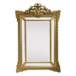 A pair of Victorian giltwood and gesso wall mirrors,