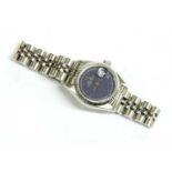 A ladies stainless steel Rolex Oyster Perpetual Date Automatic bracelet watch