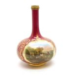 A Chamberlains Worcester bottle vase,