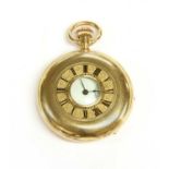 An 18ct gold fob watch