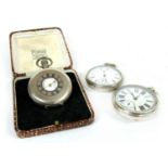 A silver cased half hunter pocket watch,