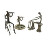 Three Iron figures,