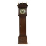An 18th century oak longcase clock,