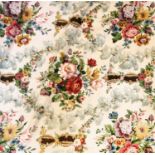 A pair of lined Sanderson floral patterned curtains,