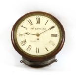 A 19th century mahogany cased dial clock
