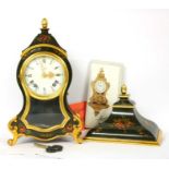 A Zenith lacquer effect bracket clock,