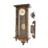 A Vienna style eight day wall clock,