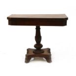 A mahogany and cross branded fold over card table,