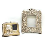 A silver photograph frame,