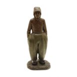 After Paul J’Aire, bronze figure of a Dutch peasant,