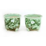 A pair of Chinese celadon jardinières,