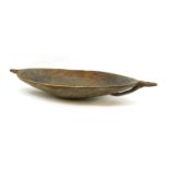 A Papua New Guinea carved wood food bowl,