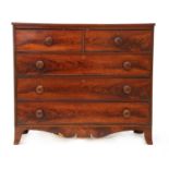 A 19th century mahogany chest,