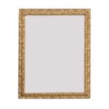 A carved giltwood wall mirror,