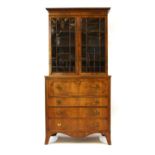 A Regency mahogany secretaire bookcase