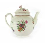 An 18th century English porcelain teapot and cover,