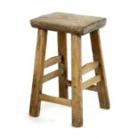 A Chinese pine stool,