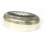 A sterling silver oval jewellery box,