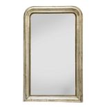 A silvered giltwood and gesso wall mirror,