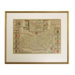 A hand coloured map of Essex, Suffolk and Norfolk,