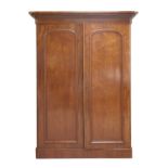 A Victorian mahogany wardrobe,