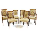 Set of six Edwardian inlaid dining chairs,
