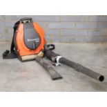 A Husqvarna 356BT petrol leaf blower