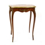 A serpentine marble top occasional table,