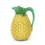 A Minton majolica pineapple jug,