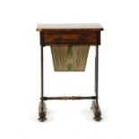 A William IV rosewood work table