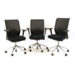 Three 'Vitra' modern office chairs