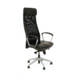 A modern high backed office chair