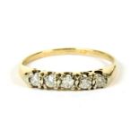 A five stone diamond ring,